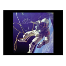 Edward H. White first American Space Walker NASA Postcard
