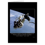 Edward H. White II floats in the zero gravity of S Cards
