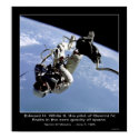 Edward H. White II floats in the Zero Gravity posters