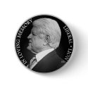 Edward Kennedy B&W Circular Button by Sonny399 Edward Kennedy B&W Circular Button