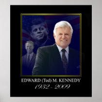 Edward Kennedy with Jack and Bobby Posters