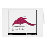 Edward Lear's Crimson Bird Card