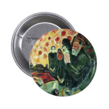 Edward Munch Art Painting Button