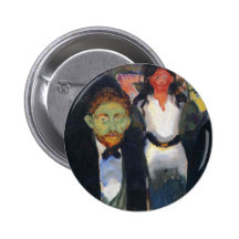 Edward Munch Art Painting Pinback Buttons