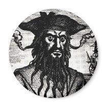 Edward Teach Portrait Refrigerator Magnet