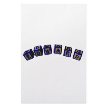 Edward Toy blocks in blue. Personalized Stationery