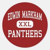 Edwin Markham - Panthers - Middle - Placerville Round Sticker