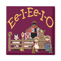 Ee I Ee I O on the Farm magnets