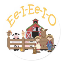 Ee I Ee I O on the Farm stickers by all_occasion_tshirts Ee I Ee I O on the Farm stickers