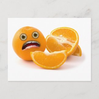 EEEK! Stressed Out Orange postcard