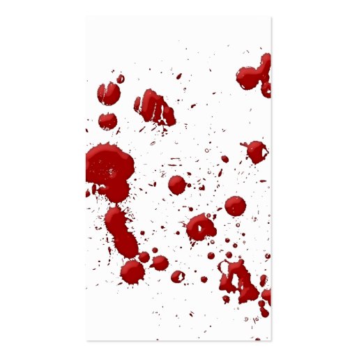 Eeew, is that blood on your business card template (back side)