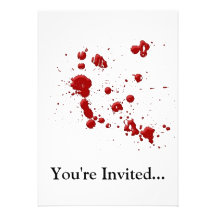 Eeew, is that blood on your custom announcement