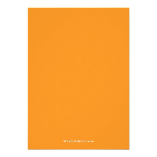 Eegant Orange Sweet Sixteen Birthday Invitation