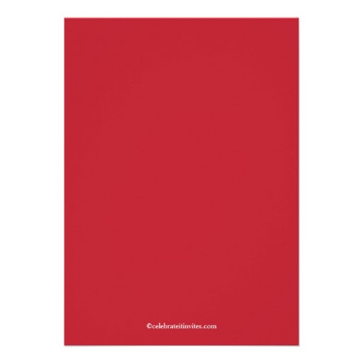 Eegant Red Sweet Sixteen Birthday Invitation