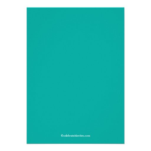 Eegant Teal Sweet Sixteen Birthday Invitation