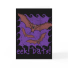 Eek! Bats! Halloween Party Invitation Greeting Card