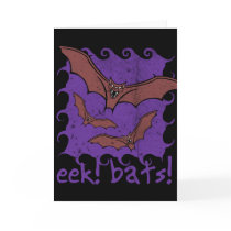 Eek! Bats! Halloween Party Invitation cards