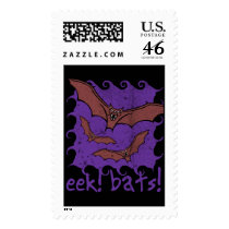 Eek! Bats! Halloween Postage postage
