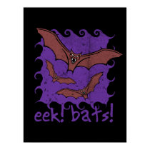 Eek! Bats! Halloween Poster