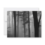 EERIE FOREST TREES LEAVES B&amp;W CUSTOM INVITE