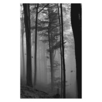 EERIE FOREST TREES LEAVES B&W stationery