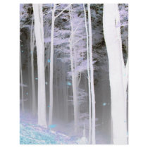 EERIE FOREST TREES LEAVES COLOR NEGATIVE flyers
