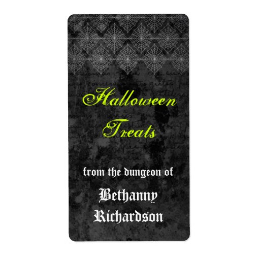 Eerie Halloween Kitchen Label