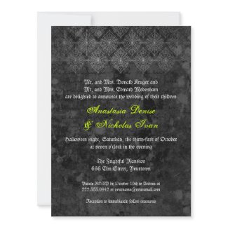 Eerie Halloween Wedding invitation invitation