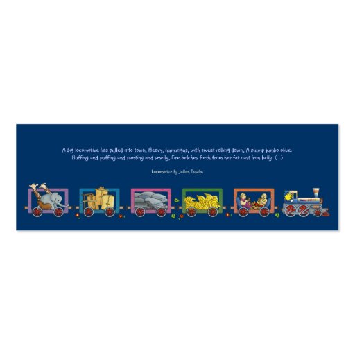 Eerie Locomotive - bookmark for kids Business Cards (front side)
