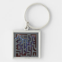 ball, maze, labyrinth, puzzle, complex, geometry, contemporary, design, lines, texture, abstract, wayout, getout, houk, digital art, digital, graphic, special, eerie, unique, background, structure, mystery, mystical, glow, power, modern, keychains, cool keychains, fractals, geometric, Keychain with custom graphic design