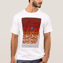ball, maze, labyrinth, puzzle, complex, geometry, contemporary, design, lines, texture, abstract, wayout, getout, houk, digital art, digital, graphic, special, eerie, unique, background, structure, mystery, modern, art tshirts, cool tshirts, fractals, geometric, T-shirt/trøje med brugerdefineret grafisk design