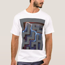 ball, maze, labyrinth, puzzle, complex, geometry, contemporary, design, lines, texture, abstract, wayout, getout, houk, digital art, digital, graphic, special, eerie, unique, background, structure, mystery, mystical, glow, power, modern, art tshirts, cool tshirts, fractals, geometric, T-shirt/trøje med brugerdefineret grafisk design