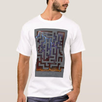 ball, maze, labyrinth, puzzle, complex, geometry, contemporary, design, lines, texture, abstract, wayout, getout, houk, digital art, digital, graphic, special, eerie, unique, background, structure, mystery, mystical, glow, power, modern, art tshirts, cool tshirts, fractals, geometric, T-shirt/trøje med brugerdefineret grafisk design