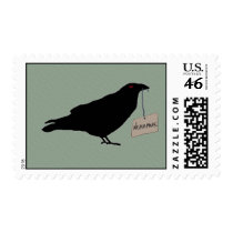 Eerie Raven Postage Stamp