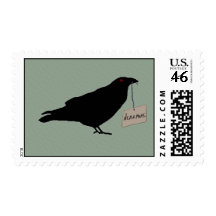Eerie Raven Postage Stamp