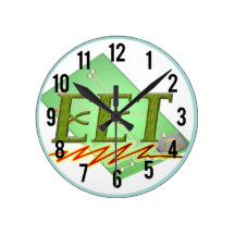EET - ELECTRICAL ENGINEER TECH CIRCUIT BOARD LOGO ROUND WALLCLOCK