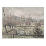 Efecto de la nieve en Eragny, 1894 Postal