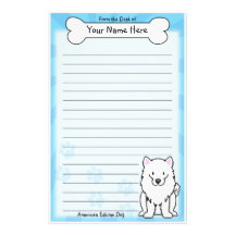 Efectos de escritorio americanos del perro esquima papelería personalizada