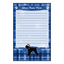 Efectos de escritorio azules de Terrier del ruso d Papelería Personalizada