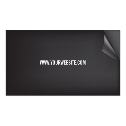 Effects Gray & Black Business Card (back side)