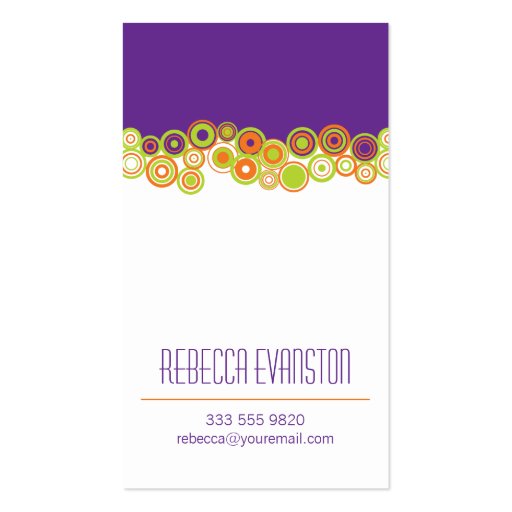 Effervescence Personal Business Card (front side)