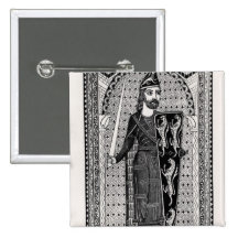 Effigy of Geoffrey Plantagenet Pins