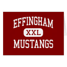 Effingham - Mustangs - Junior - Effingham Illinois Greeting Card