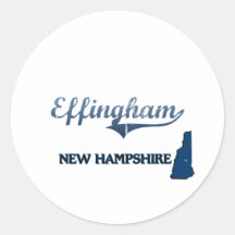 Effingham New Hampshire City Classic Round Stickers