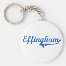 Effingham New Hampshire Classic Design Keychain