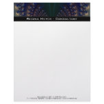 Efflorescence I · Fractal Art · Blue &amp; Gold Letterhead Template