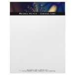 Efflorescence II · Fractal Art · Blue &amp; Cream Personalized Letterhead
