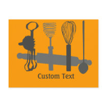 Egg Beaters Spoon and Rolling Pin Designs postcards