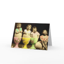 Egg Cup Babies Card