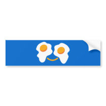 Egg happy face bumper stickers